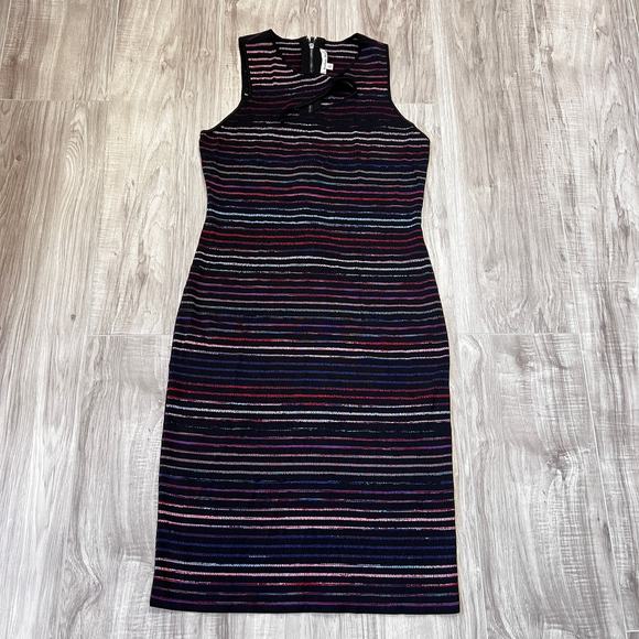 RACHEL Rachel Roy Women's Sleeveless Cutout Stripe Midi Dress Size XL - Picture 4 of 12